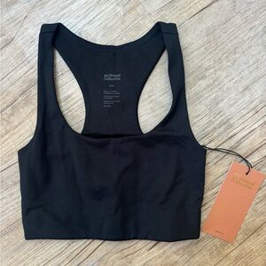 NWT Girlfriend Collective Black Paloma Racerback Bra Size XXS